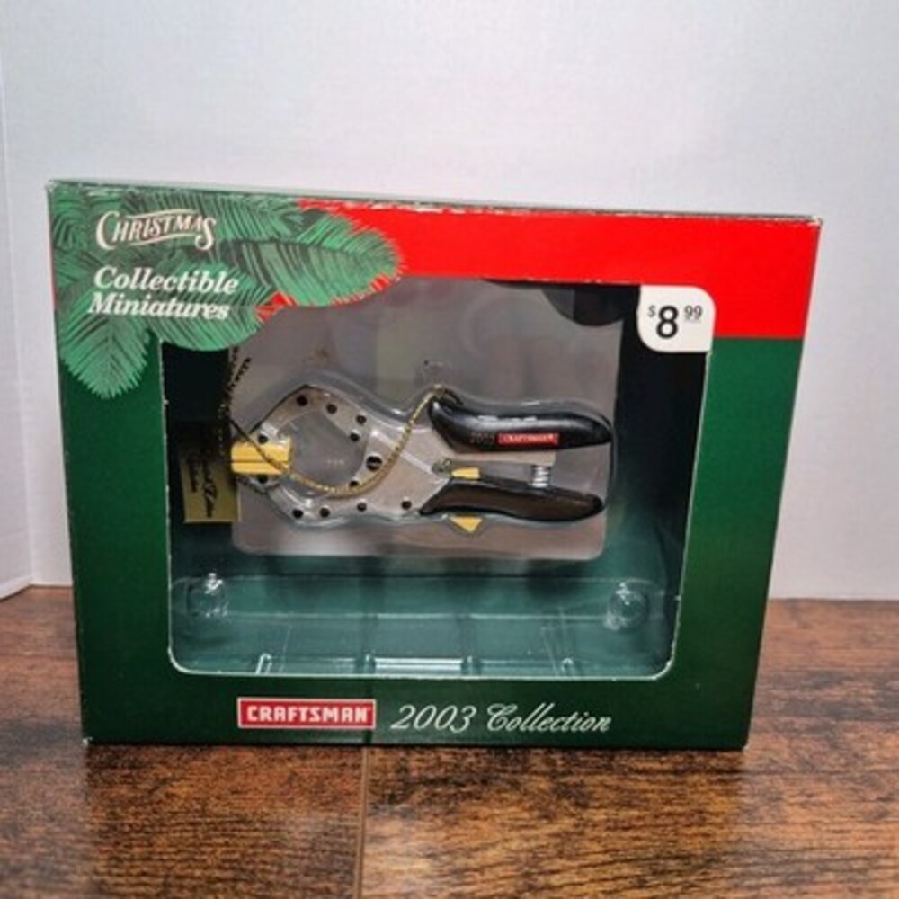 Vintage 2003 Sears Craftsman Tool Ratchet Clamp Christmas Ornament NIB